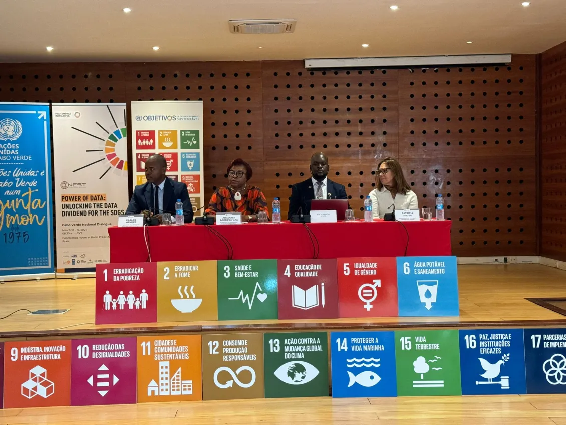 Representatives from the Global Partnership and the Cape Verde Government at the launch of the Cape Verde National Power of Data launch on the 18th of March, 2024