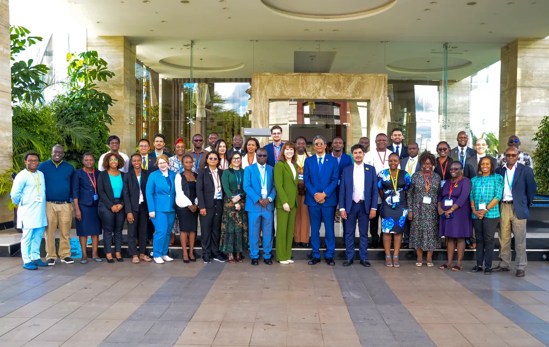 Particpants from Kenya, Ghana and Colombia at the first MIDN learning exchange in Nairobi