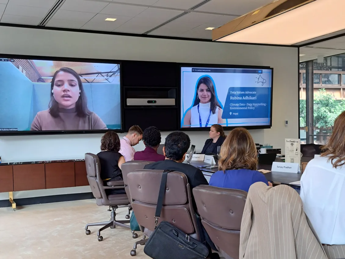 Data Values Advocates presenting at the Global Partnership Board meeting Sept 2024