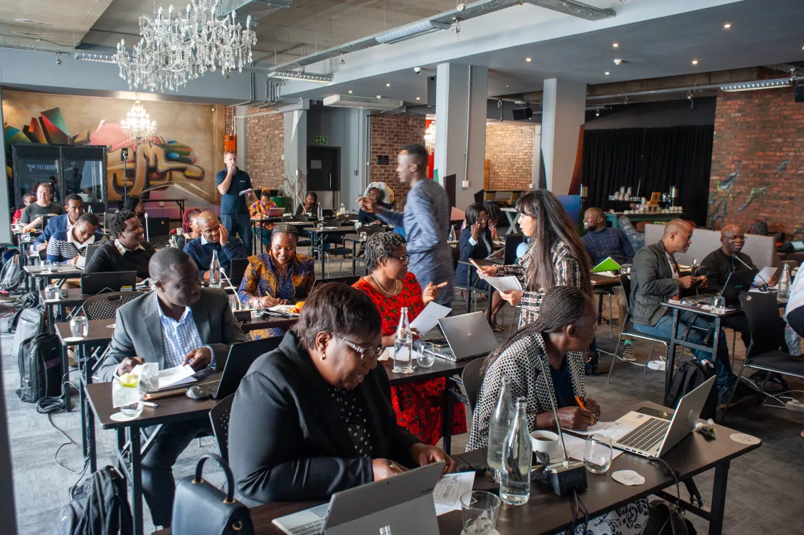 Participants at the Data Narratives for Climate and Health in Africa workshop in Cape Town, South Africa, October 2024. Photo by Carl Teffo.
