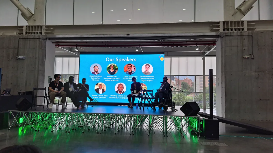 Three of our Data Values Advocates take part in a session on Co-creating data action in the digital age, at UN World Data Forum 2024