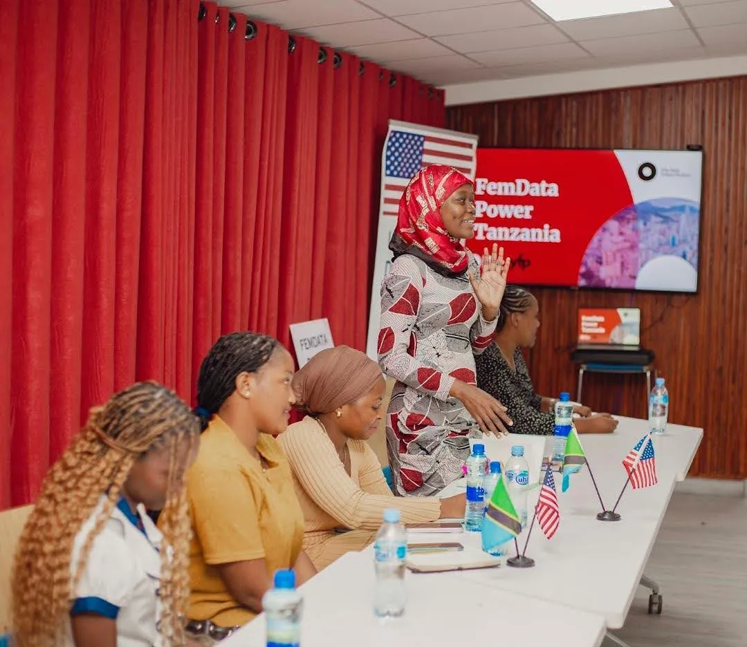 Participants at the FemData Power Project workshop on strengthening data processes, ran by Navina Mutabazi, a Data Values Advocate