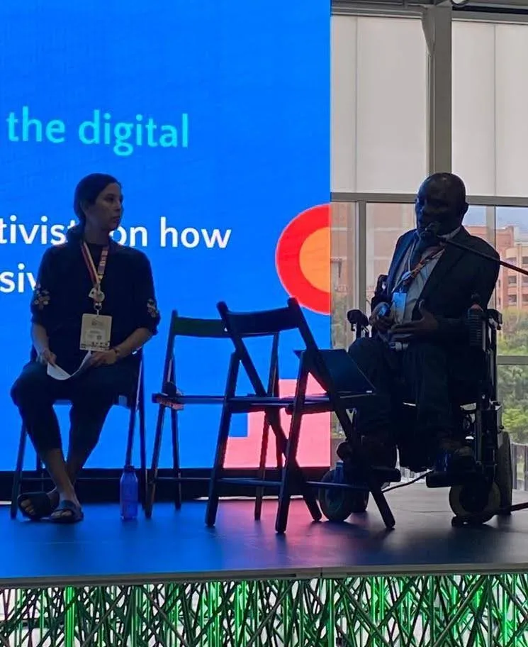 Ronald Kasule moderating the 'Co-creating Data Action in the Digital Age' session, co-organized by the Data Values Project, at the 2024 UN World Data Forum
