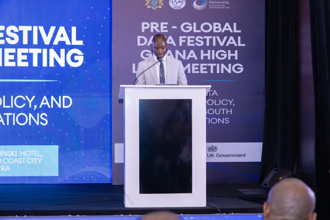 Dr. Alhassan Iddrisu, Government Statistician, Ghana Statistical Service at the Pre-Global Data Festival, Accra