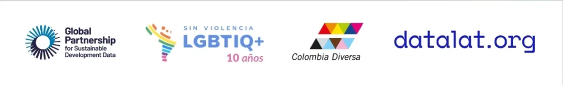 Logos of webinar partners: citizen and CSO data - LGBTQI+ data in LATAM