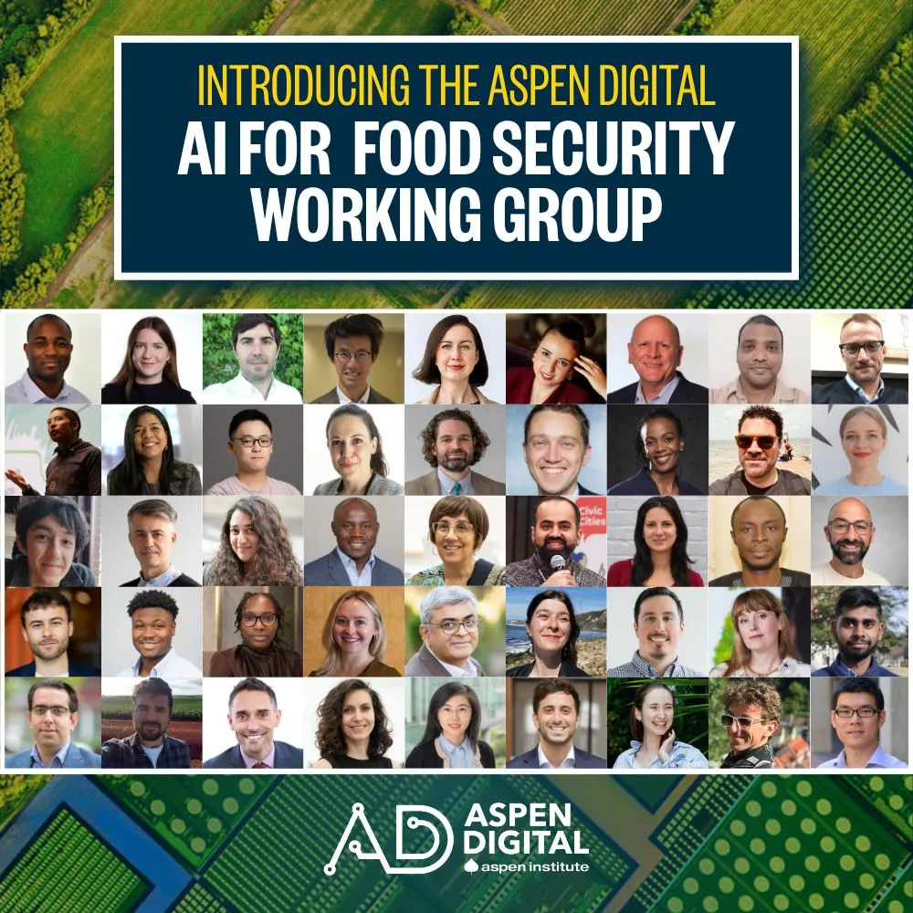 AI for Food Security WG image by Aspen Digital 