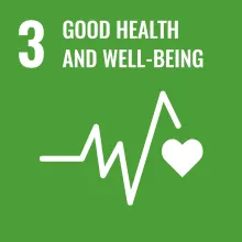Sustainable Development Goal 3 Good Health and Well-being icon in green