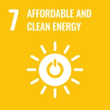 Sustainable Development Goal 7 Affordable and Clean Energy icon in yellow