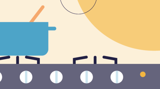 Graphic of a pot on a stove 