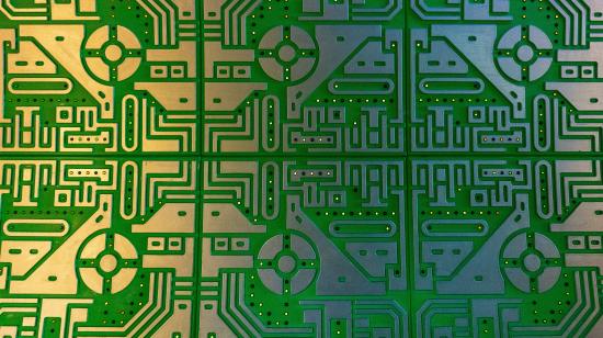 Tech image in green / Unsplash: Nick Fewings