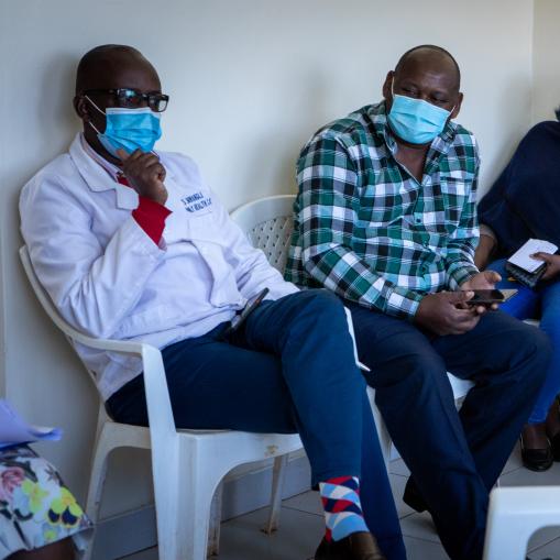 Kiambu AMR Healthcare Workers in a group discussion